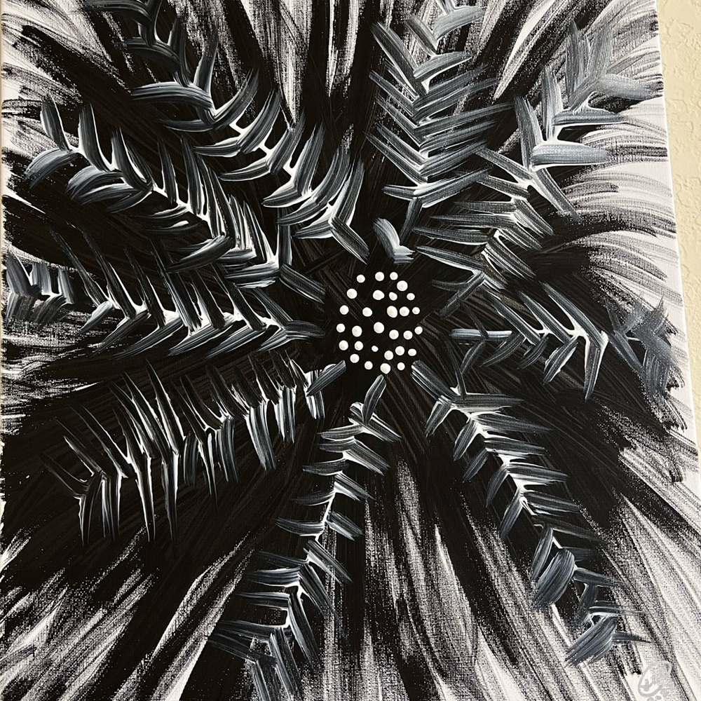 2 pieces  hand painted canvas signed original ..one of a kind pieces